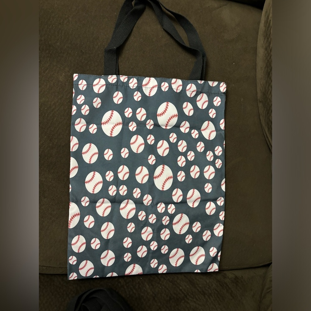 Baseball tote bag 15”x13”